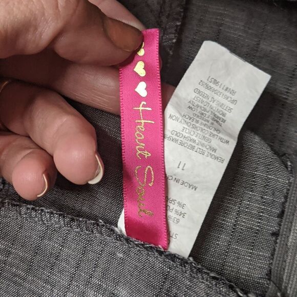💜5/$25 sz 11 juniors heart soul gray zip up pencil skirt - Picture 4 of 4